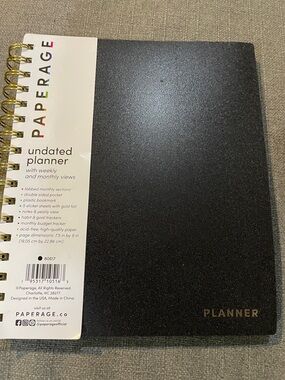 Paperage Undated Planner with weekly and monthly views